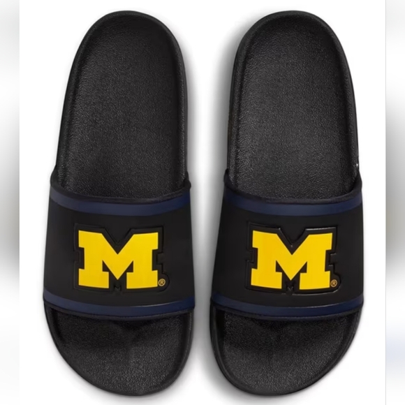 NWT Men's Michigan Wolverines Off Court Nike Slides - Picture 2 of 6
